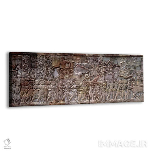 تابلو نقش برجسته (بسریلیف) انگکور وات، کامبوج اثر پانورامیک ایمجز (استودیو عکاسی عریض) - نمای پرسپکتیو محصول