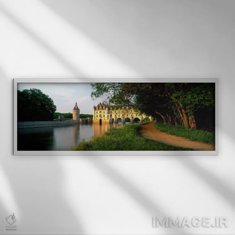 تابلو Centre-Val de Loire, France,قلعه شنونسو، سانتر-وال دو لوآر، فرانسه اثر پانورامیک ایمجز (استودیو عکاسی عریض) - نمای قابدار سفید