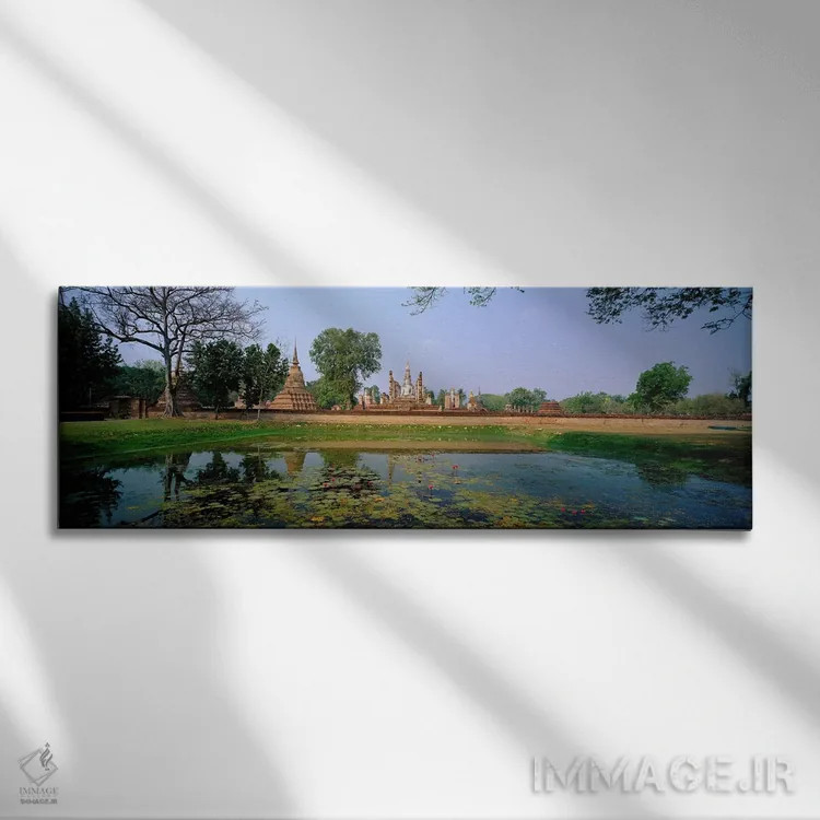 تابلو سوخوتای، تایلند اثر پانورامیک ایمجز (استودیو عکاسی عریض) - نمای روبهرو روی دیوار