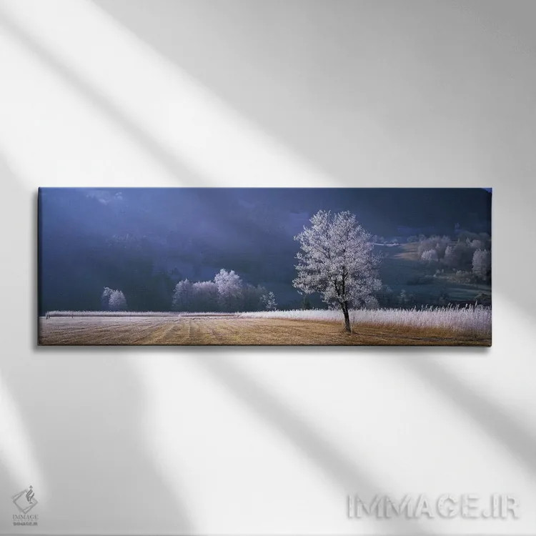 تابلو Tyrol, Austria,صبح یخبندان در روستا، تیرول، اتریش اثر پانورامیک ایمجز (استودیو عکاسی عریض) - نمای روبهرو روی دیوار