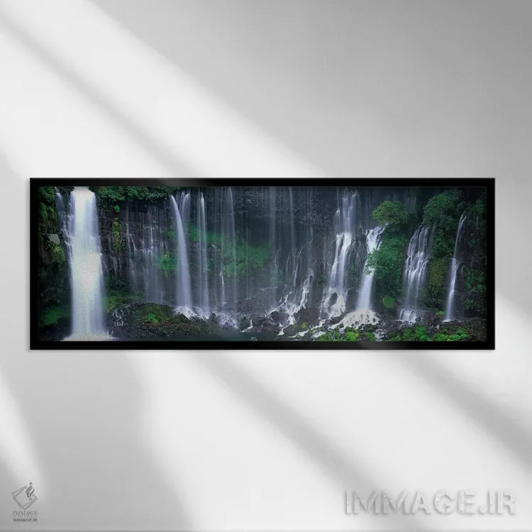 تابلو Fujinomiya, Shizuoka, Japan,آبشار شیرایتو، فوجینومیا، شیزوئوکا، ژاپن اثر پانورامیک ایمجز (استودیو عکاسی عریض) - نمای قابدار مشکی