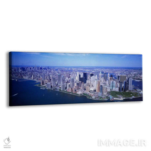 تابلو NYC, New York City, New York State, USA,نمای هوایی از منهتن پایین، نیویورک سیتی، ایالت نیویورک، ایالات متحده آمریکا اثر پانورامیک ایمجز (استودیو عکاسی عریض) - نمای پرسپکتیو محصول