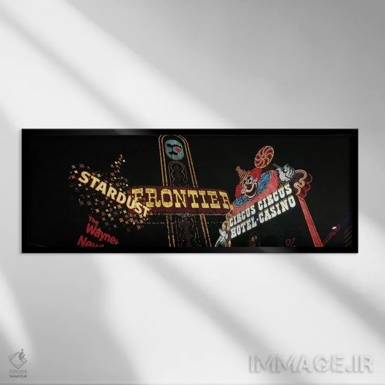 تابلو تصویر مونتاژ لاس وگاس، نوادا اثر پانورامیک ایمجز (استودیو عکاسی عریض) - نمای قابدار مشکی