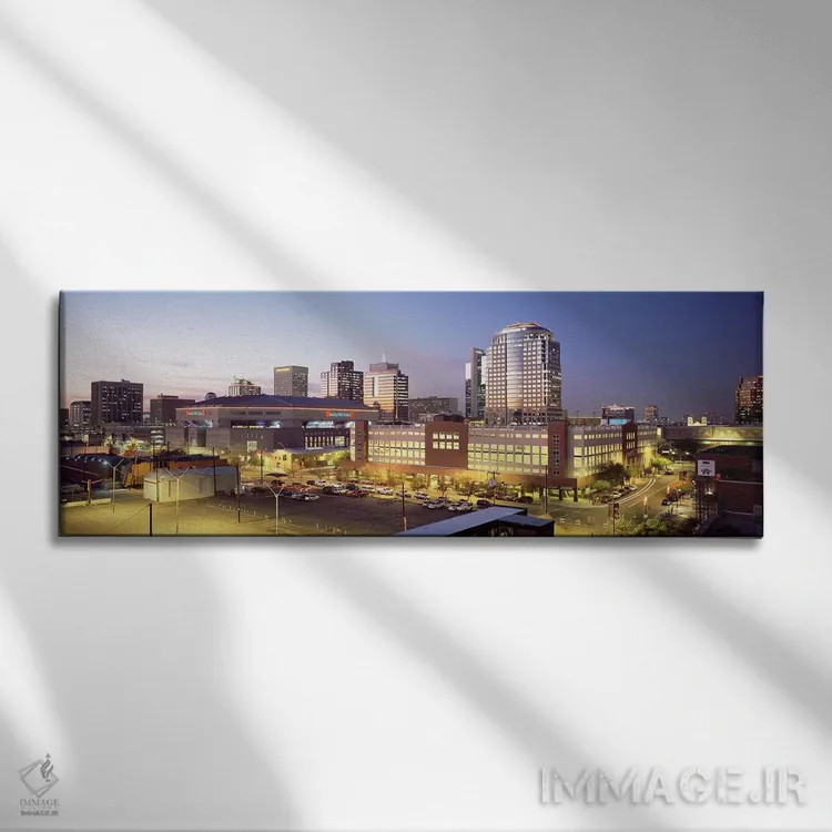تابلو Phoenix, Arizona, USA,خط افق شهر هنگام غروب، فینیکس، آریزونا، ایالات متحده آمریکا اثر پانورامیک ایمجز (استودیو عکاسی عریض) - نمای روبهرو روی دیوار