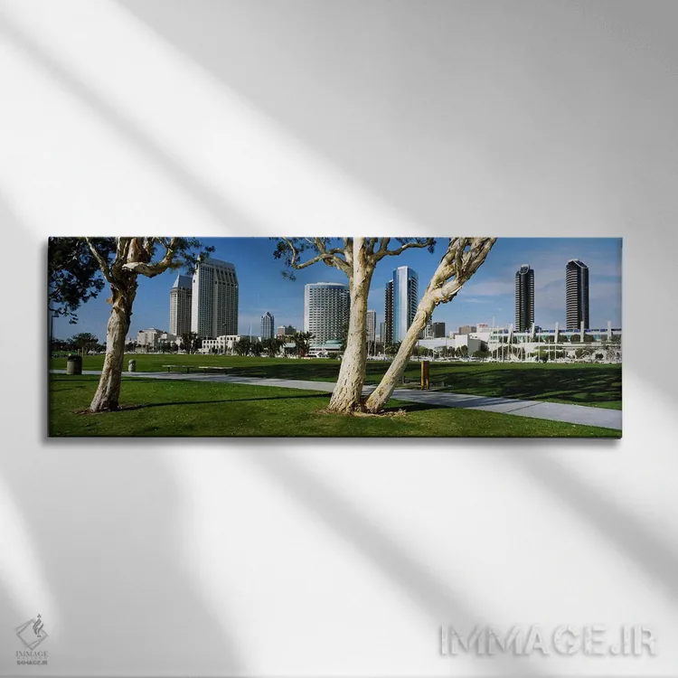 تابلو San Diego, California, USA,پارک مارینا امبارکادرو، سندیگو، کالیفرنیا، ایالات متحده آمریکا اثر پانورامیک ایمجز (استودیو عکاسی عریض) - نمای روبهرو روی دیوار