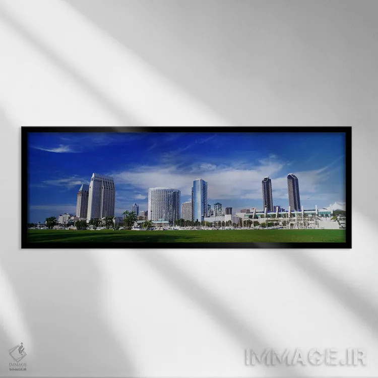 تابلو California, USA,سندیگو، کالیفرنیا، ایالات متحده آمریکا اثر پانورامیک ایمجز (استودیو عکاسی عریض) - نمای قابدار مشکی