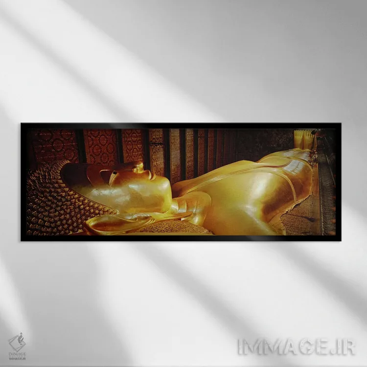 تابلو Bangkok, Wat Po, Reclining Buddha,تایلند، بانکوک، معبد پو، بودای خوابیده اثر پانورامیک ایمجز (استودیو عکاسی عریض) - نمای قابدار مشکی