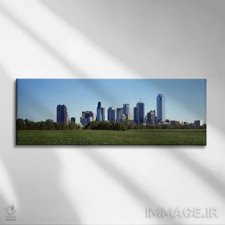 تابلو دالاس، تگزاس اثر پانورامیک ایمجز (استودیو عکاسی عریض) - نمای روبهرو روی دیوار