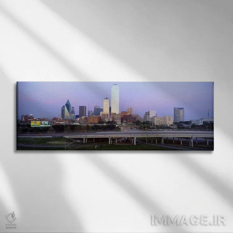 تابلو دالاس، تگزاس (نسخه ۲) اثر پانورامیک ایمجز (استودیو عکاسی عریض) - نمای روبهرو روی دیوار
