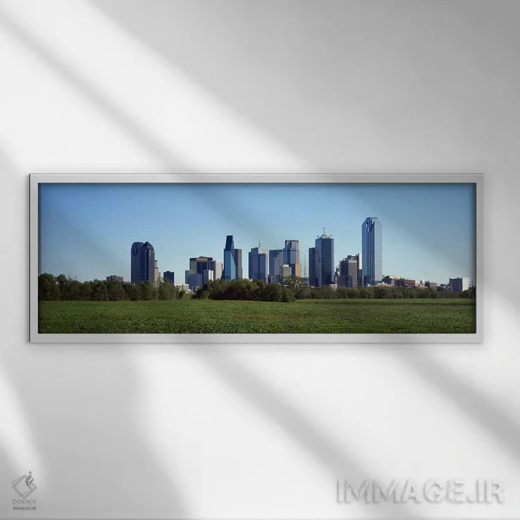 تابلو دالاس، تگزاس اثر پانورامیک ایمجز (استودیو عکاسی عریض) - نمای قابدار سفید