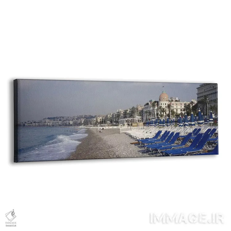 تابلو Nice, French Riviera, Provence-Alpes-Cote d'Azur, France,منظره ساحل، نیس، ریویرا فرانسه، پرووانس-آلپ-کوت دازور، فرانسه اثر پانورامیک ایمجز (استودیو عکاسی عریض) - نمای پرسپکتیو محصول