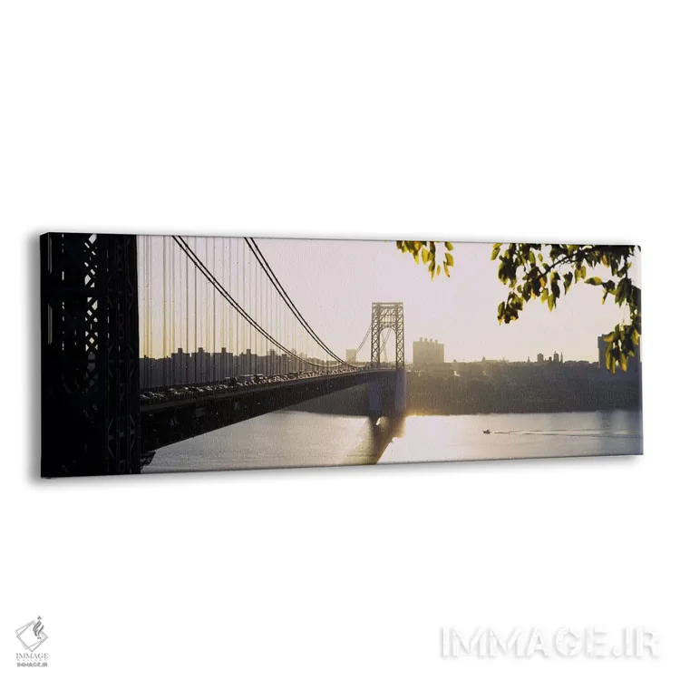 تابلو New York City, New York State, USA,پل روی رودخانه، پل جورج واشینگتن، نیویورک سیتی، ایالت نیویورک، ایالات متحده آمریکا اثر پانورامیک ایمجز (استودیو عکاسی عریض) - نمای پرسپکتیو محصول