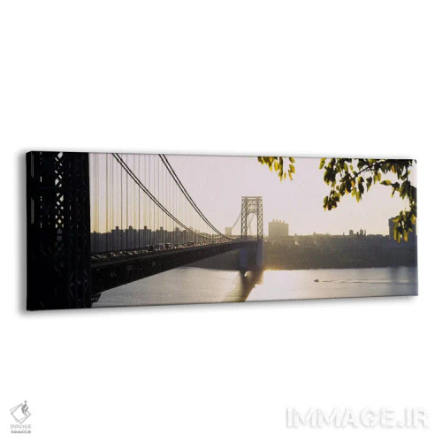 تابلو New York City, New York State, USA,پل روی رودخانه، پل جورج واشینگتن، نیویورک سیتی، ایالت نیویورک، ایالات متحده آمریکا اثر پانورامیک ایمجز (استودیو عکاسی عریض) - نمای پرسپکتیو محصول