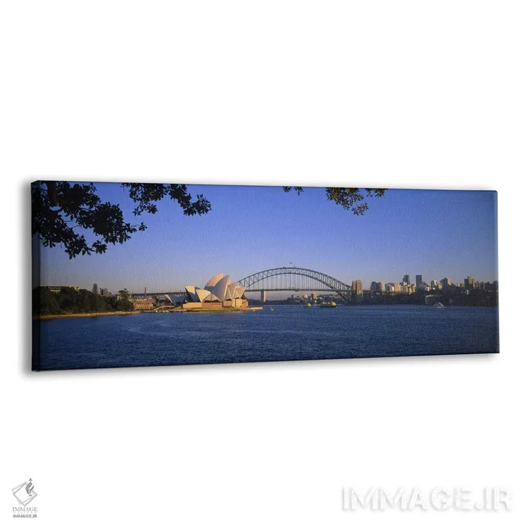 تابلو Sydney, New South Wales, Australia,نمای دور از پل بندر سیدنی و اپرای سیدنی، سیدنی، نیوساوثولز، استرالیا اثر پانورامیک ایمجز (استودیو عکاسی عریض) - نمای پرسپکتیو محصول