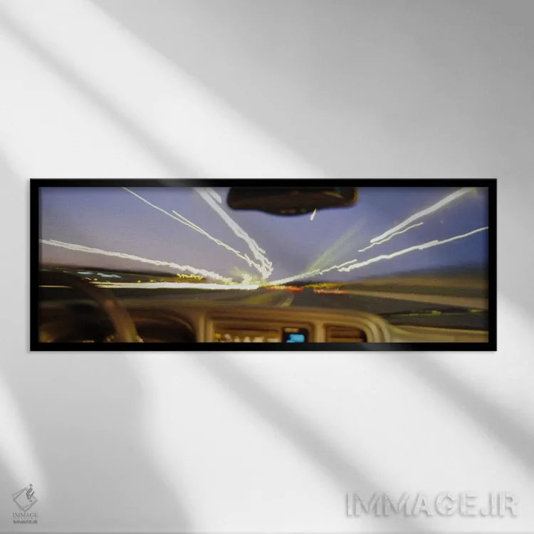 تابلو Atlanta, Georgia,جاده از منظر یک خودرو، آتلانتا، جورجیا اثر پانورامیک ایمجز (استودیو عکاسی عریض) - نمای قابدار مشکی