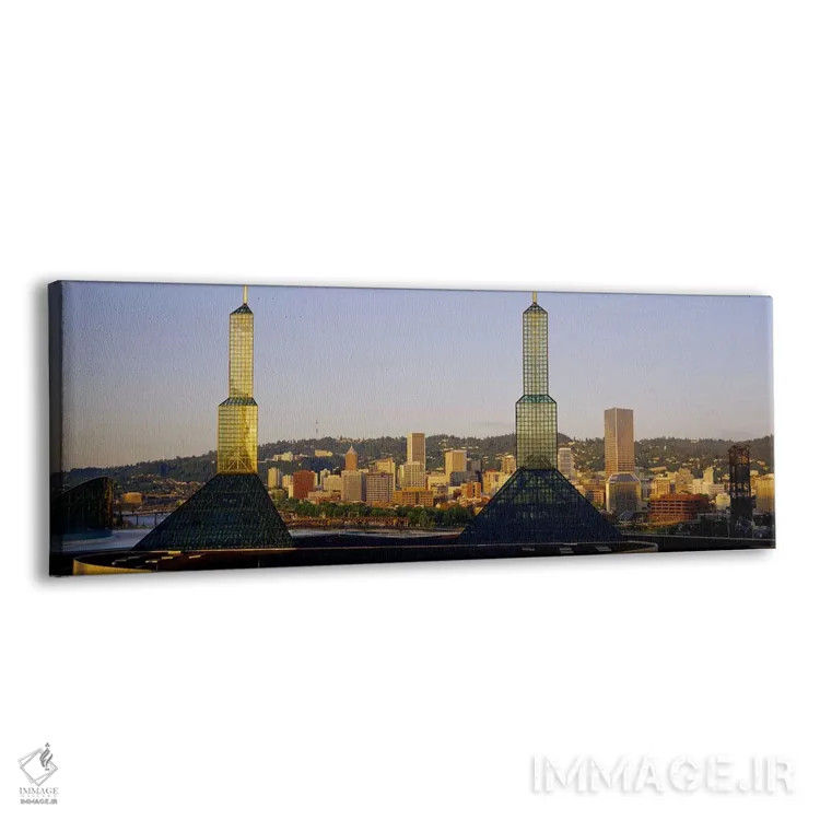 تابلو Portland, Oregon, USA #3,برجهای دوقلوی مرکز همایش، پورتلند، اورگن، ایالات متحده آمریکا (شماره ۳) اثر پانورامیک ایمجز (استودیو عکاسی عریض) - نمای پرسپکتیو محصول