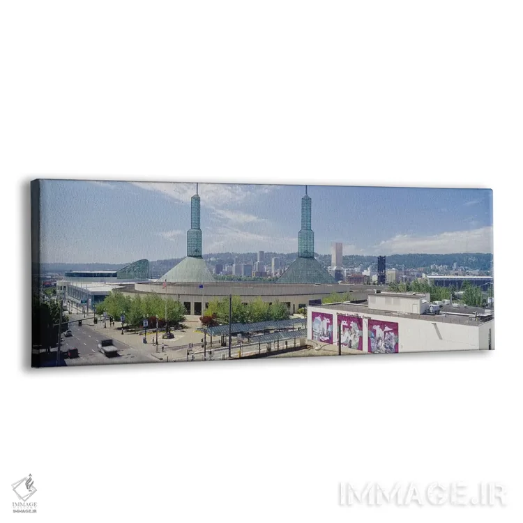 تابلو Portland, Oregon, USA,برجهای دوقلوی مرکز همایش، پورتلند، اورگن، ایالات متحده آمریکا اثر پانورامیک ایمجز (استودیو عکاسی عریض) - نمای پرسپکتیو محصول