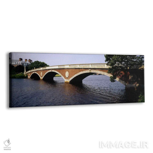 تابلو Anderson Memorial Bridge, Charles River, Boston, Massachusetts, USA,پل قوسی بر فراز رودخانه، پل یادبود اندرسون، رودخانه چارلز، بوستون، ماساچوست، ایالات متحده آمریکا اثر پانورامیک ایمجز (استودیو عکاسی عریض) - نمای پرسپکتیو محصول
