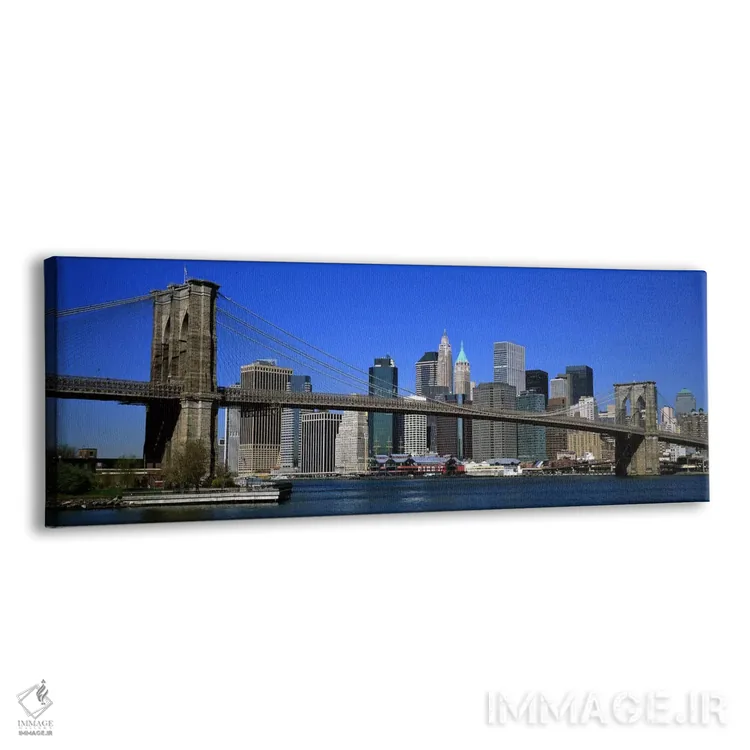 تابلو New York, Brooklyn Bridge,ایالات متحده آمریکا، نیویورک، پل بروکلین اثر پانورامیک ایمجز (استودیو عکاسی عریض) - نمای پرسپکتیو محصول