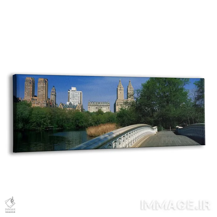 تابلو New York City, New York, USA,نمای ساختمانهای تاریخی در امتداد سنترال پارک غرب از پل بُو، نیویورک اثر پانورامیک ایمجز (استودیو عکاسی عریض) - نمای پرسپکتیو محصول