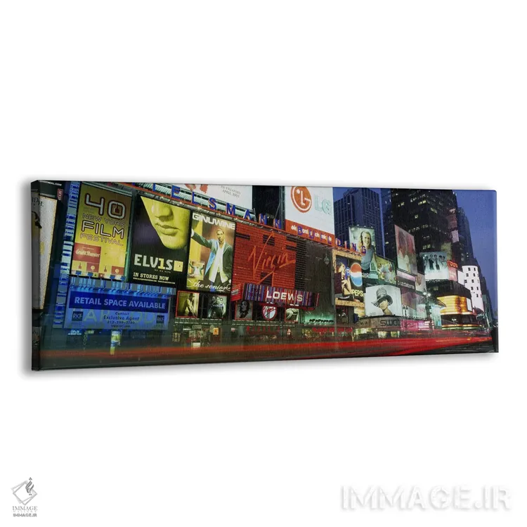 تابلو Times Square, NYC, New York City, New York State, USA,تابلوهای تبلیغاتی روی ساختمان‌های شهر، تایمز اسکوئر، نیویورک اثر پانورامیک ایمجز (استودیو عکاسی عریض) - نمای پرسپکتیو محصول