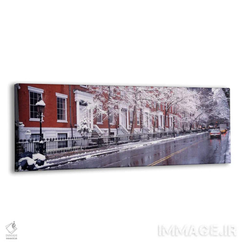 تابلو Snow In Washington Square, NYC, New York City, New York State, USA,زمستان، برف در واشنگتن اسکوئر، نیویورک اثر پانورامیک ایمجز (استودیو عکاسی عریض) - نمای پرسپکتیو محصول