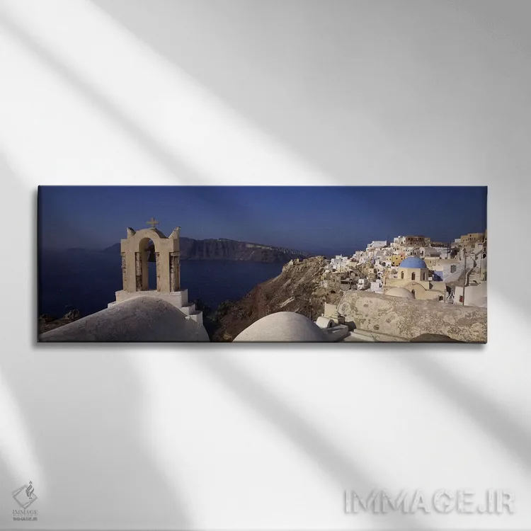 تابلو یونان شماره ۲ اثر پانورامیک ایمجز (استودیو عکاسی عریض) - نمای روبهرو روی دیوار