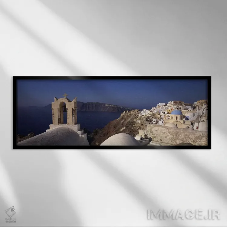 تابلو یونان شماره ۲ اثر پانورامیک ایمجز (استودیو عکاسی عریض) - نمای قابدار مشکی