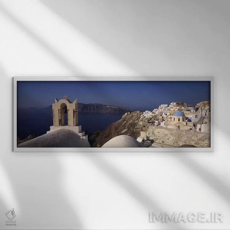 تابلو یونان شماره ۲ اثر پانورامیک ایمجز (استودیو عکاسی عریض) - نمای قابدار سفید