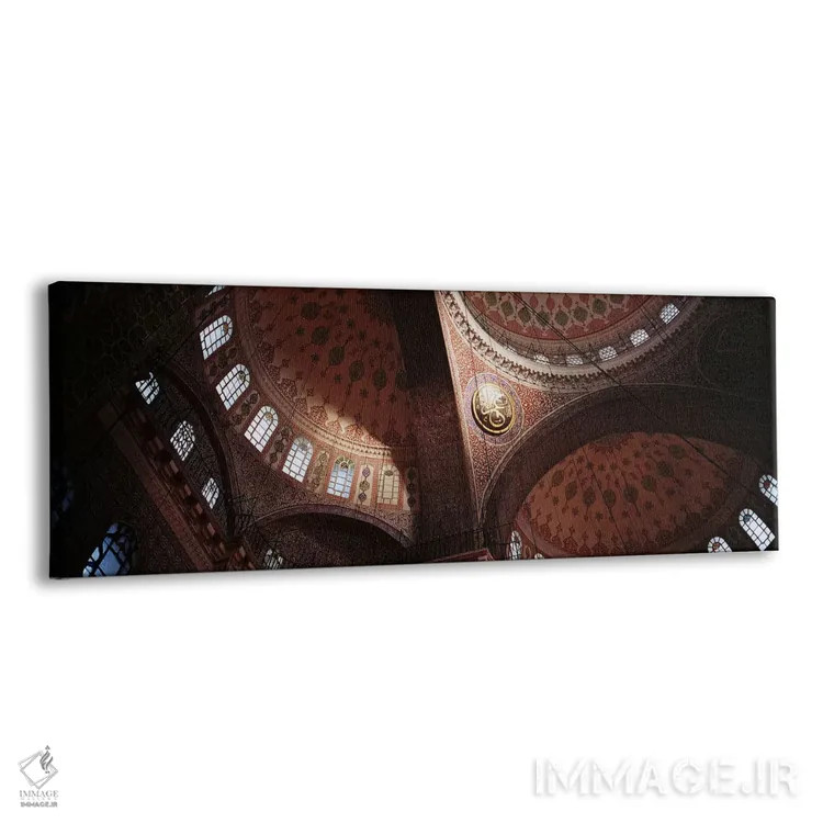 تابلو Suleyman Mosque, interior domes,ترکیه، استانبول، مسجد سلیمانیه، گنبدهای داخلی اثر پانورامیک ایمجز (استودیو عکاسی عریض) - نمای پرسپکتیو محصول