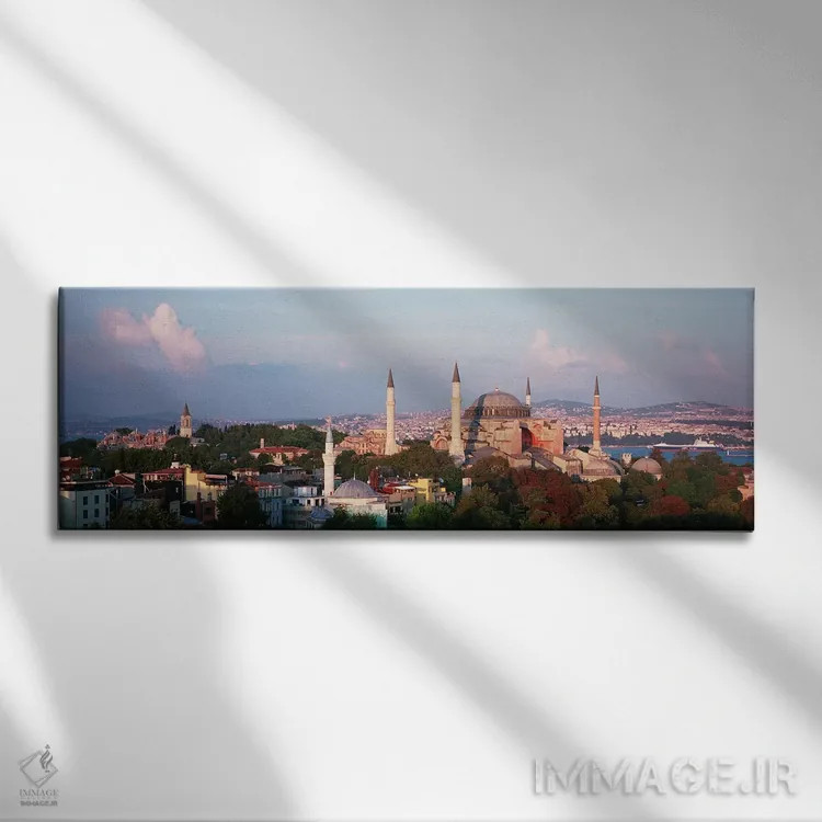تابلو Hagia Sofia,ترکیه، استانبول، ایاصوفیه اثر پانورامیک ایمجز (استودیو عکاسی عریض) - نمای روبهرو روی دیوار