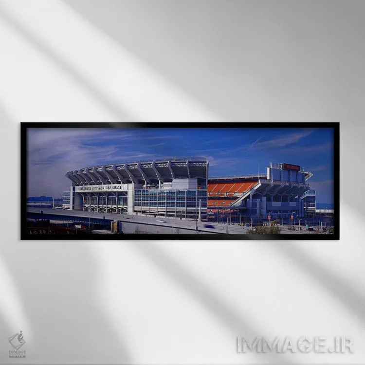 تابلو ورزشگاه کلیولند براونز، کلیولند، اوهایو اثر پانورامیک ایمجز (استودیو عکاسی عریض) - نمای قابدار مشکی
