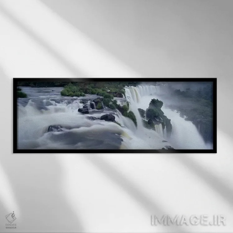 تابلو Iguazu National Park, Misiones Province, Argentina,آبشارهای ایگواسو، پارک ملی ایگواسو، استان میسیونِس، آرژانتین اثر پانورامیک ایمجز (استودیو عکاسی عریض) - نمای قابدار مشکی