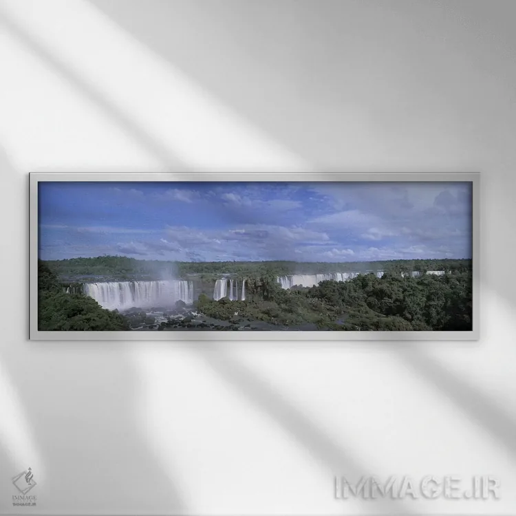 تابلو آبشارهای ایگواسو، پارک ملی ایگواسو، برزیل اثر پانورامیک ایمجز (استودیو عکاسی عریض) - نمای قابدار سفید