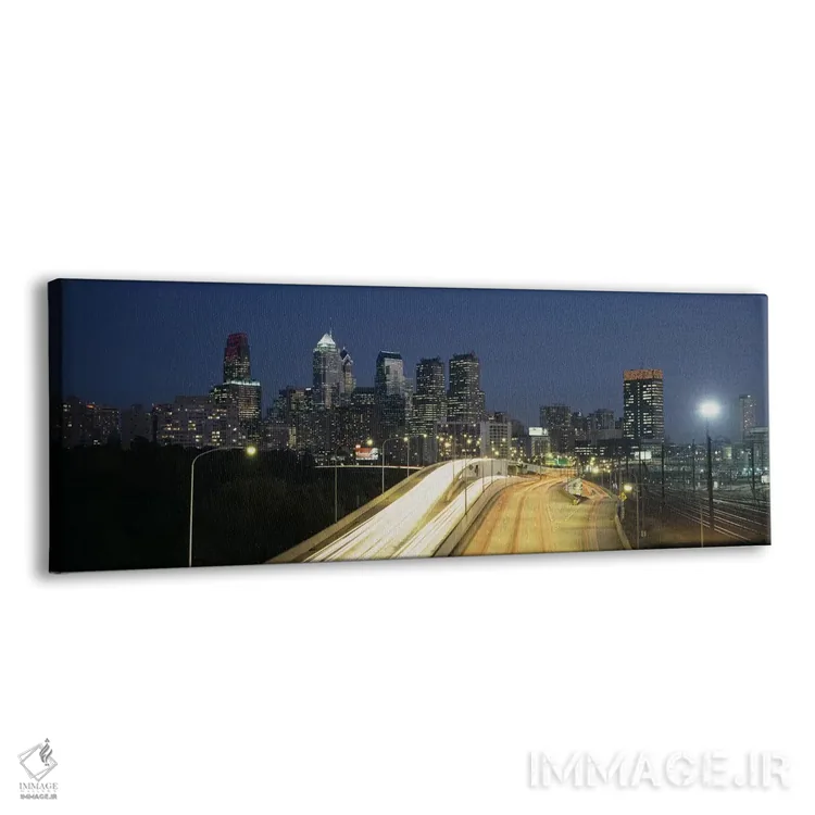 تابلو Pennsylvania, USA,تردد خودروها در جاده، فیلادلفیا، پنسیلوانیا، ایالات متحده آمریکا اثر پانورامیک ایمجز (استودیو عکاسی عریض) - نمای پرسپکتیو محصول