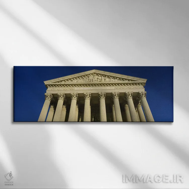 تابلو Washington DC, USA,نمای زاویه پایین یک ساختمان دولتی، وزارت خزانهداری ایالات متحده، واشنگتن دیسی اثر پانورامیک ایمجز (استودیو عکاسی عریض) - نمای روبهرو روی دیوار