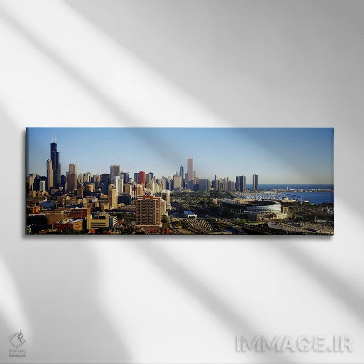 تابلو Illinois, USA #2,شیکاگو، ایلینوی، ایالات متحده آمریکا شماره ۲ اثر پانورامیک ایمجز (استودیو عکاسی عریض) - نمای روبهرو روی دیوار
