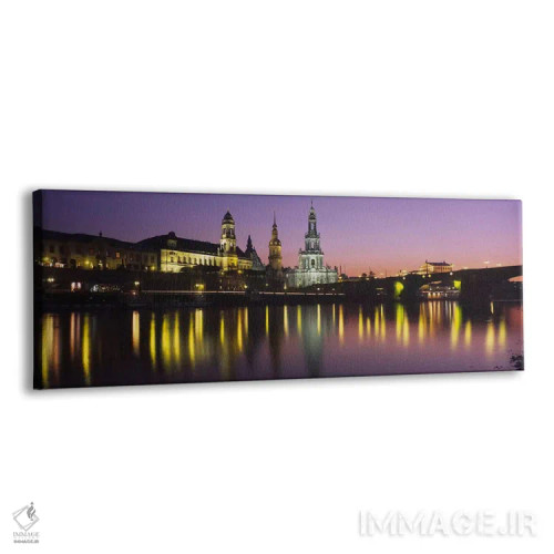 تابلو Dresden, Saxony, Germany,شهر قدیمی داخلی در شب، درسدن، زاکسن، آلمان اثر پانورامیک ایمجز (استودیو عکاسی عریض) - نمای پرسپکتیو محصول