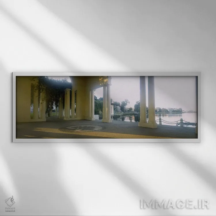 تابلو Lake Merritt, Oakland, California, USA,ساختمان کنار آب، دریاچه مریت، اوکلند، کالیفرنیا اثر پانورامیک ایمجز (استودیو عکاسی عریض) - نمای قابدار سفید