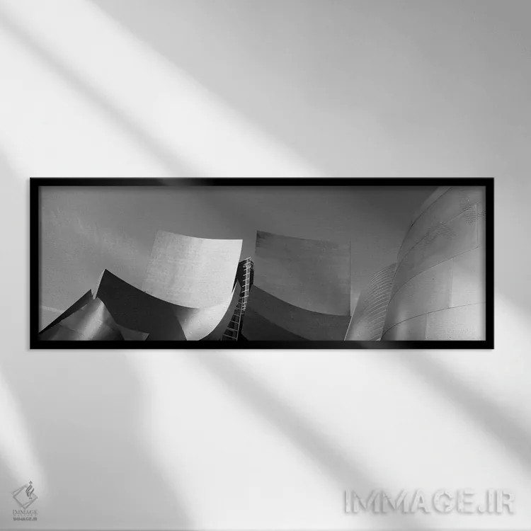 تابلو Los Angeles, California, USA,تالار کنسرت والت دیزنی، لس آنجلس، کالیفرنیا اثر پانورامیک ایمجز (استودیو عکاسی عریض) - نمای قابدار مشکی