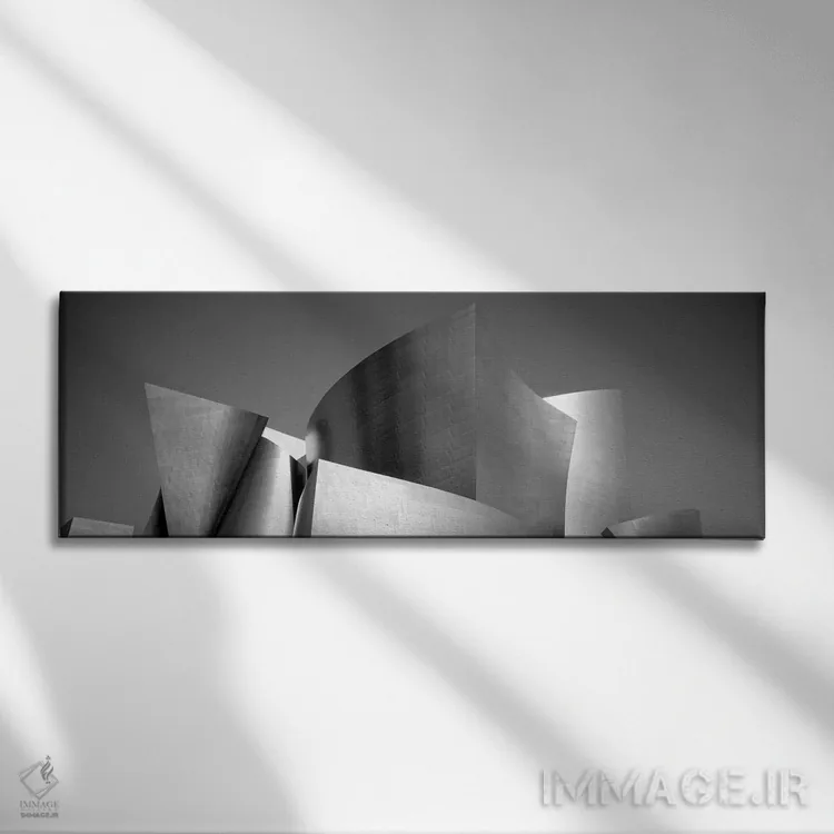 تابلو Walt Disney Concert Hall, City of Los Angeles, California, USA,نمای زاویه پایین از ساختمان، تالار کنسرت والت دیزنی، لسآنجلس اثر پانورامیک ایمجز (استودیو عکاسی عریض) - نمای روبهرو روی دیوار
