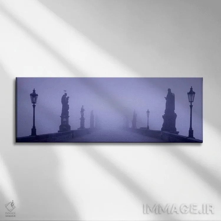 تابلو Prague, Czech Republic,مه غلیظ بر روی پل چارلز، پراگ، جمهوری چک اثر پانورامیک ایمجز (استودیو عکاسی عریض) - نمای روبهرو روی دیوار