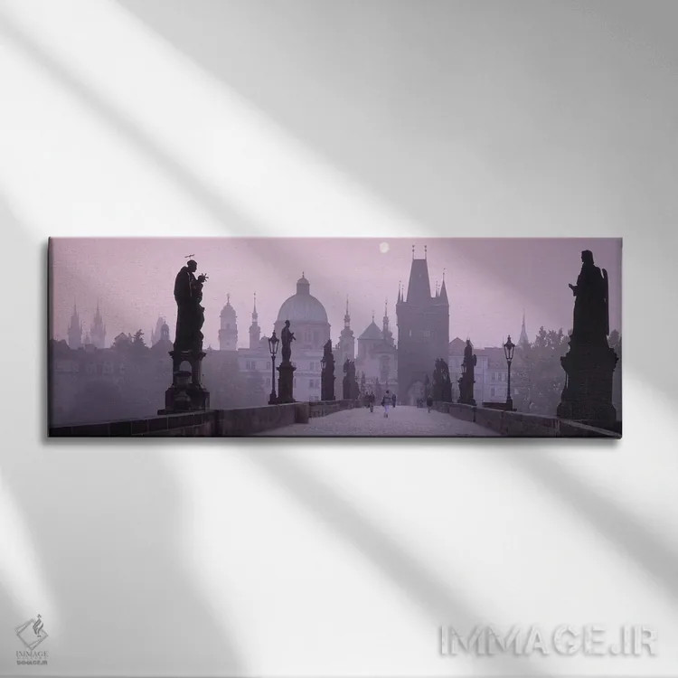 تابلو Prague, Czech Republic,پل چارلز و منارههای شهر قدیم، پراگ، جمهوری چک اثر پانورامیک ایمجز (استودیو عکاسی عریض) - نمای روبهرو روی دیوار
