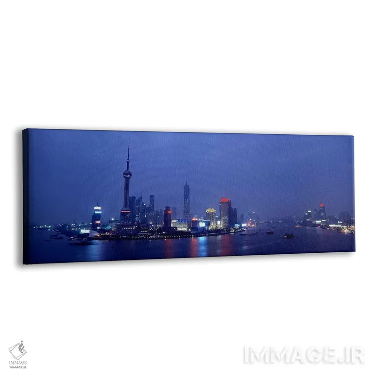 تابلو Lujiazui, Pudong, Shanghai, China,خط آسمان در شامگاه، لوژیاتسوی، پودونگ، شانگهای، چین اثر پانورامیک ایمجز (استودیو عکاسی عریض) - نمای پرسپکتیو محصول