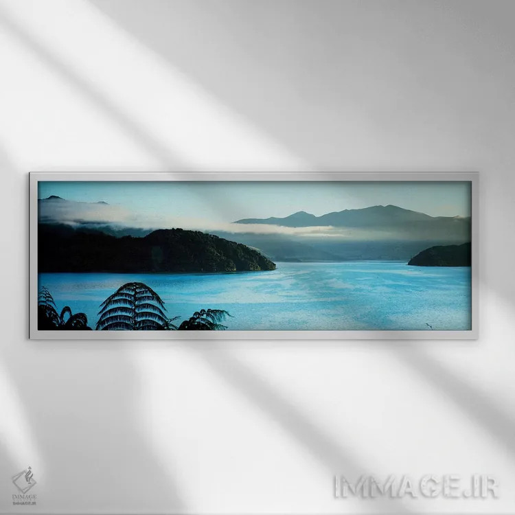 تابلو Marlborough Sounds, South Island, New Zealand,کِنهپورو ساوند، صداهای مارلبرو، جزیره جنوبی، نیوزیلند اثر پانورامیک ایمجز (استودیو عکاسی عریض) - نمای قابدار سفید