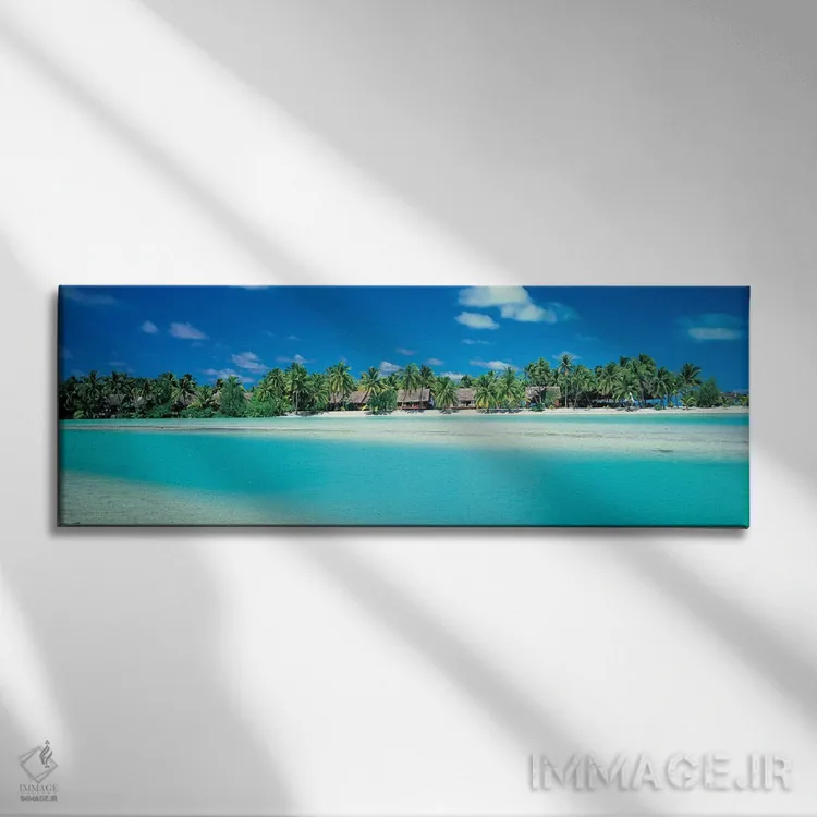 تابلو Aitutaki, Cook Islands,منظرهٔ استوایی، آیتوتاکی، جزایر کوک اثر پانورامیک ایمجز (استودیو عکاسی عریض) - نمای روبهرو روی دیوار