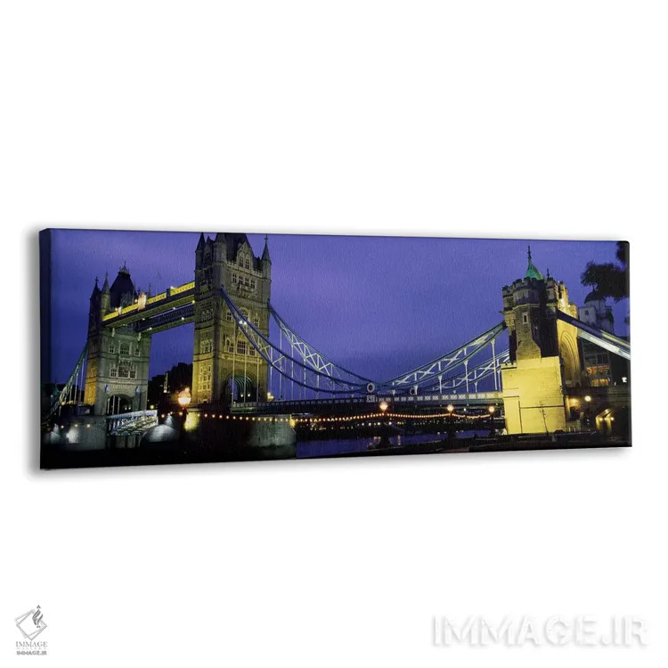 تابلو London, England, United Kingdom,پل برج روشنشده در شب، لندن، انگلستان، بریتانیا اثر پانورامیک ایمجز (استودیو عکاسی عریض) - نمای پرسپکتیو محصول