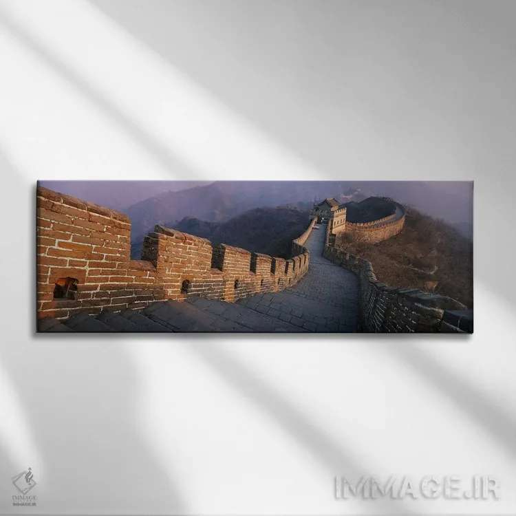 تابلو Great Wall Of China, People's Republic Of China,بخش موتیانیو، دیوار بزرگ چین، جمهوری خلق چین اثر پانورامیک ایمجز (استودیو عکاسی عریض) - نمای روبهرو روی دیوار