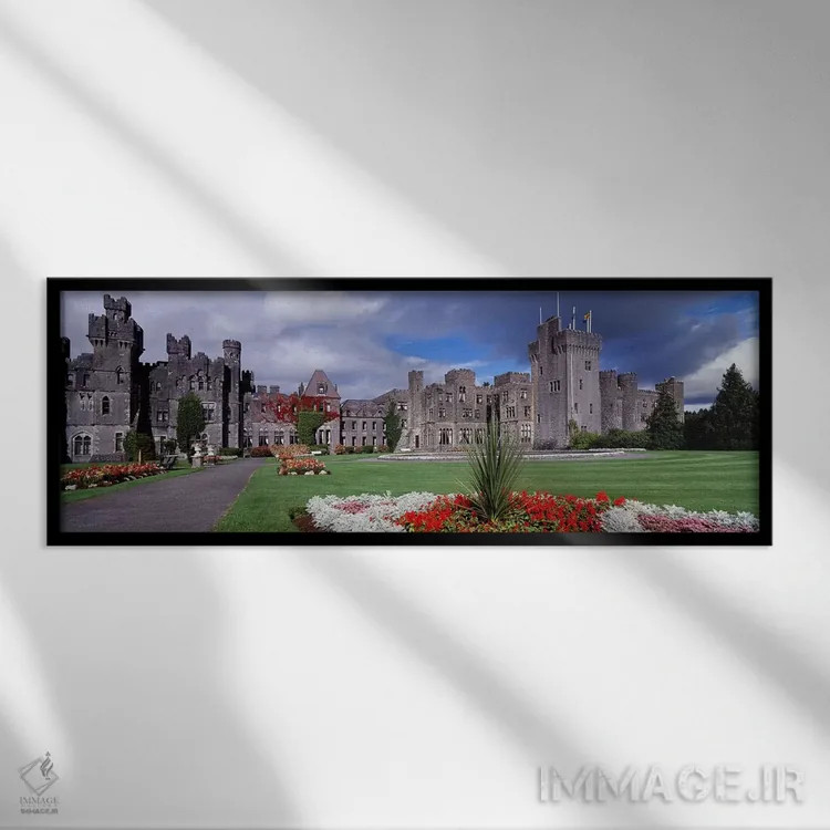 تابلو County Galway, Connacht Province, Republic Of Ireland,قلعه اشفورد، شهرستان گالوی، استان کانات، جمهوری ایرلند اثر پانورامیک ایمجز (استودیو عکاسی عریض) - نمای قابدار مشکی