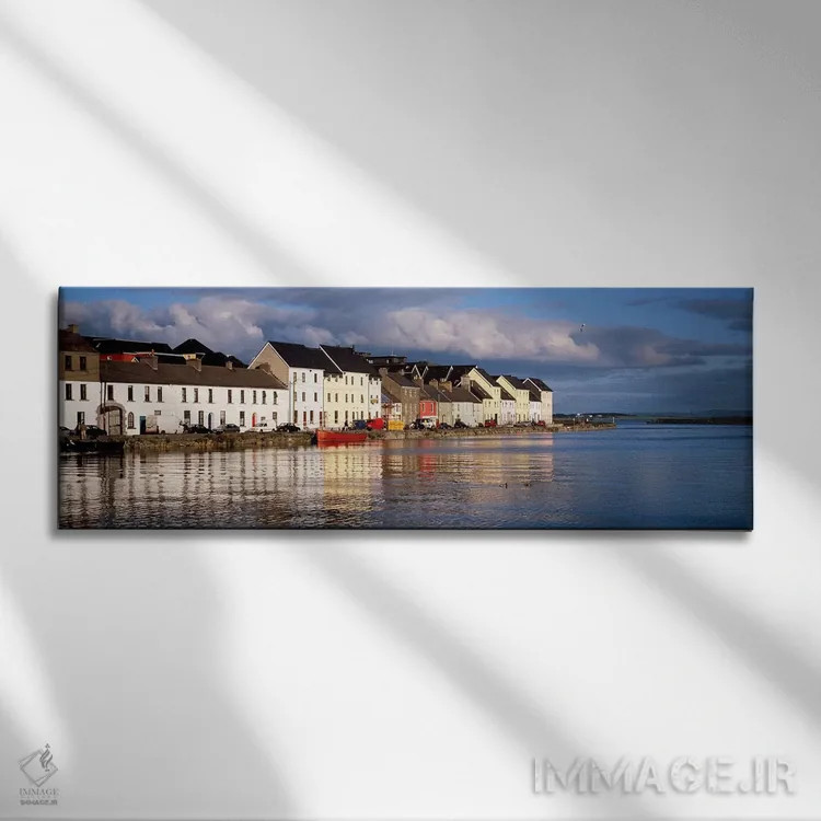 تابلو Ballyknow Quay, Galway, County Galway. Connacht Province, Republic Of Ireland,ملک کنار آب، اسکله بالینو، گالوی، شهرستان گالوی، استان کانات، جمهوری ایرلند اثر پانورامیک ایمجز (استودیو عکاسی عریض) - نمای روبهرو روی دیوار